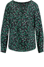 Navy Patterned Blouse