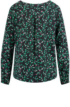 Navy Patterned Blouse