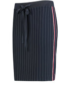 Navy Pin Striped Skirt