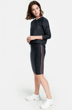 Navy Pin Striped Skirt