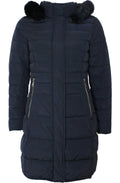 Navy Quilted Coat