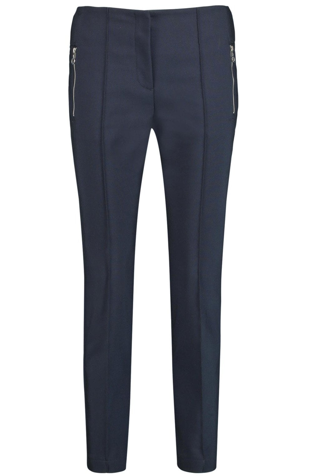 Navy Slim Leg Trousers