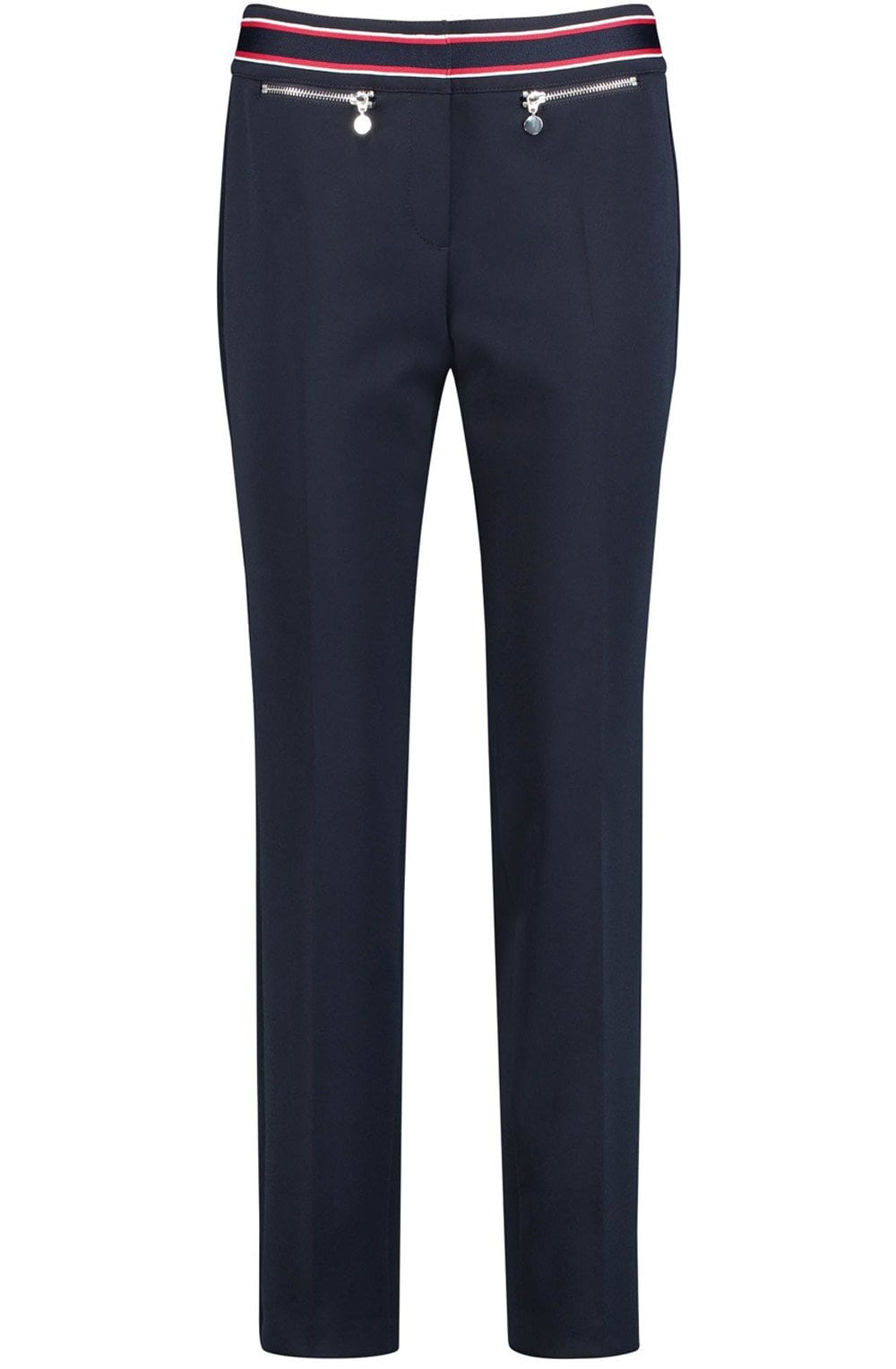 Navy Slim Leg Trousers