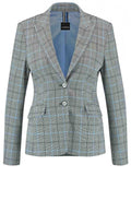 Navy & White Check Jacket
