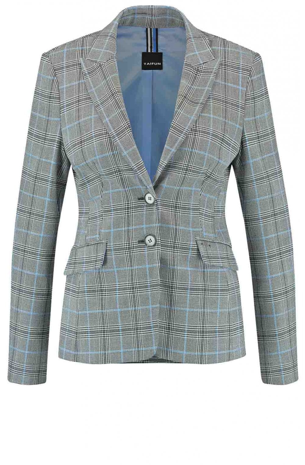 Navy & White Check Jacket
