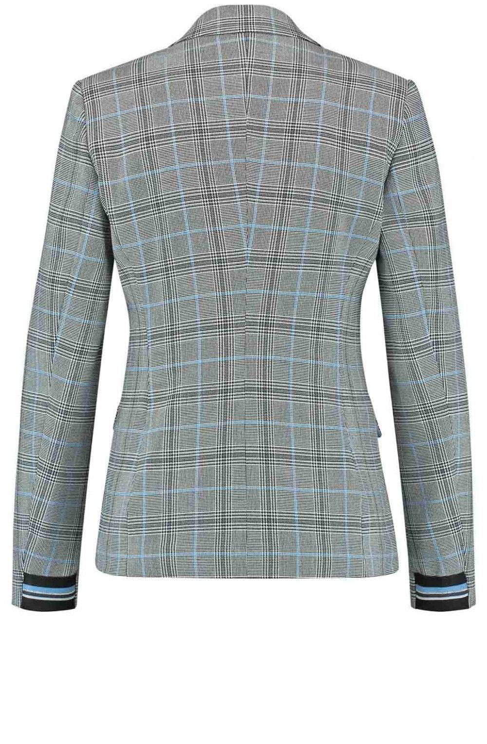 Navy & White Check Jacket