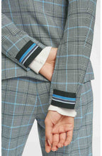 Navy & White Check Jacket