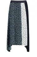 Navy & White Patterned Skirt