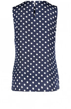 Navy & White Spot Print Blouse