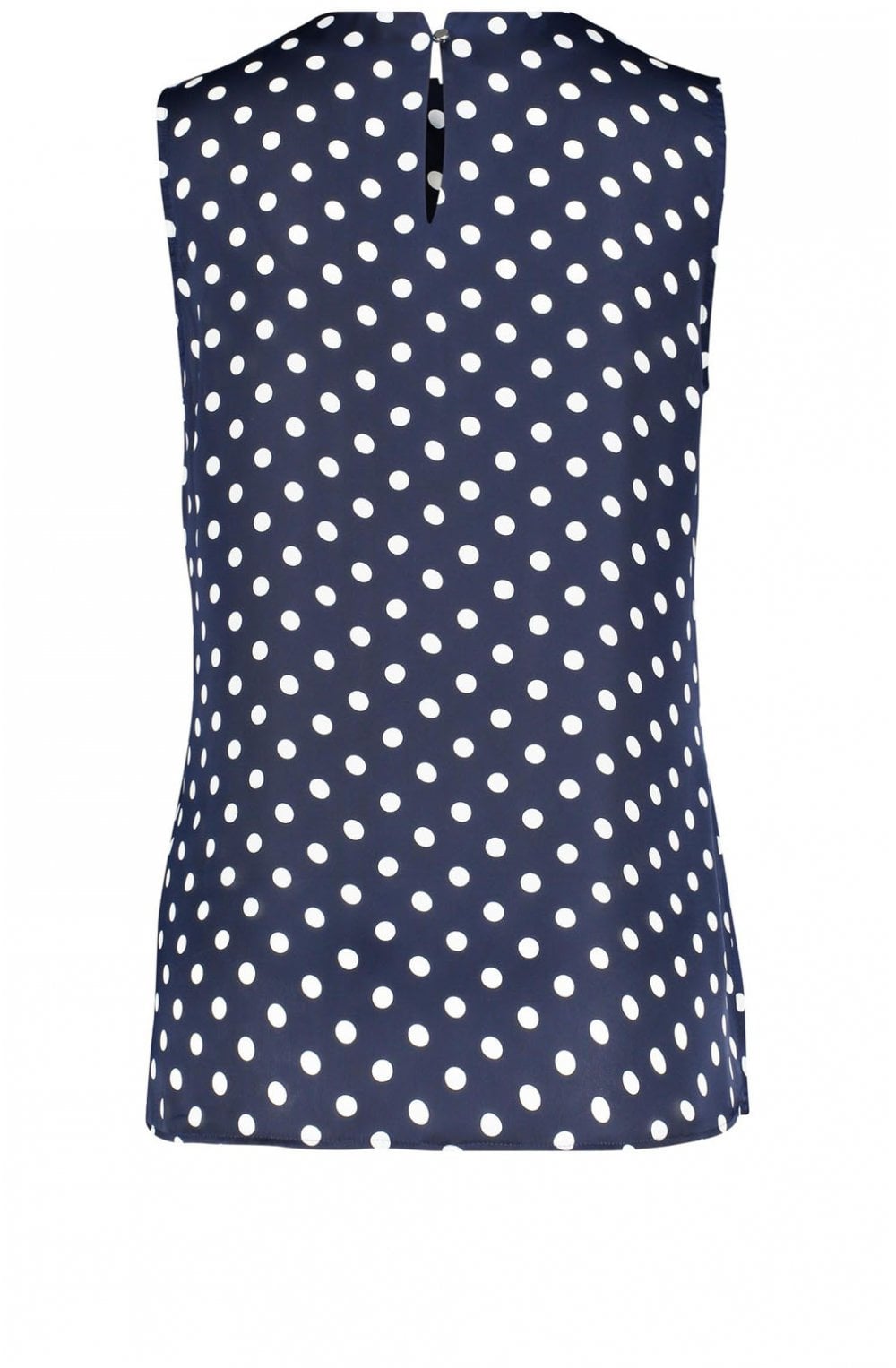 Navy & White Spot Print Blouse
