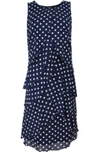 Navy & White Spot Print Dress