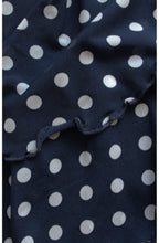 Navy & White Spot Print Dress
