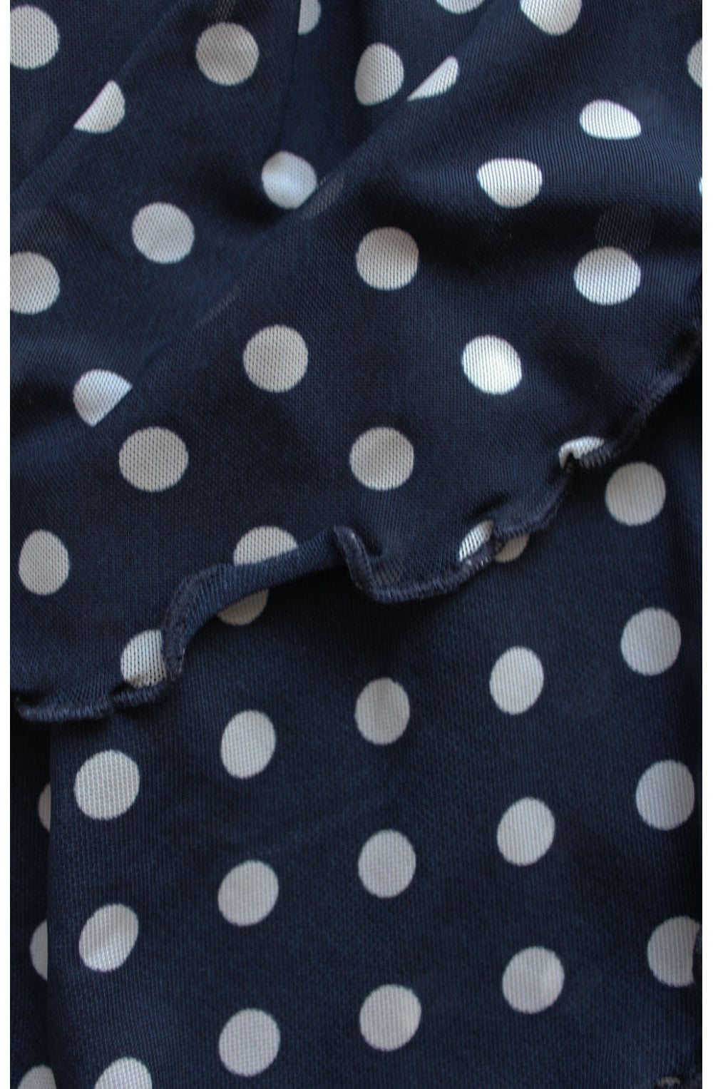 Navy & White Spot Print Dress
