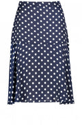 Navy & White Spot Print Skirt