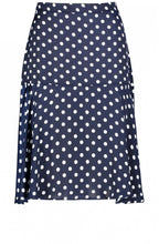 Navy & White Spot Print Skirt