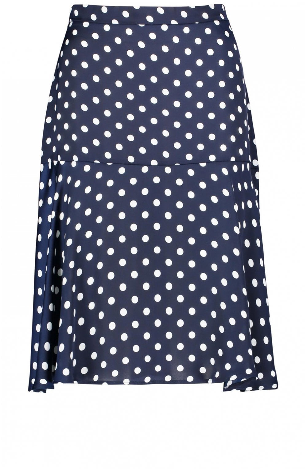 Navy & White Spot Print Skirt