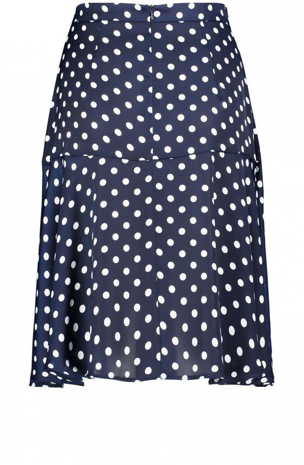 Navy & White Spot Print Skirt