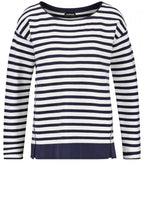 Navy & White Striped Jumper
