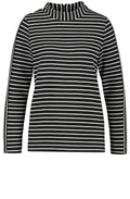 Navy & White Striped Top