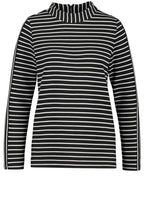 Navy & White Striped Top