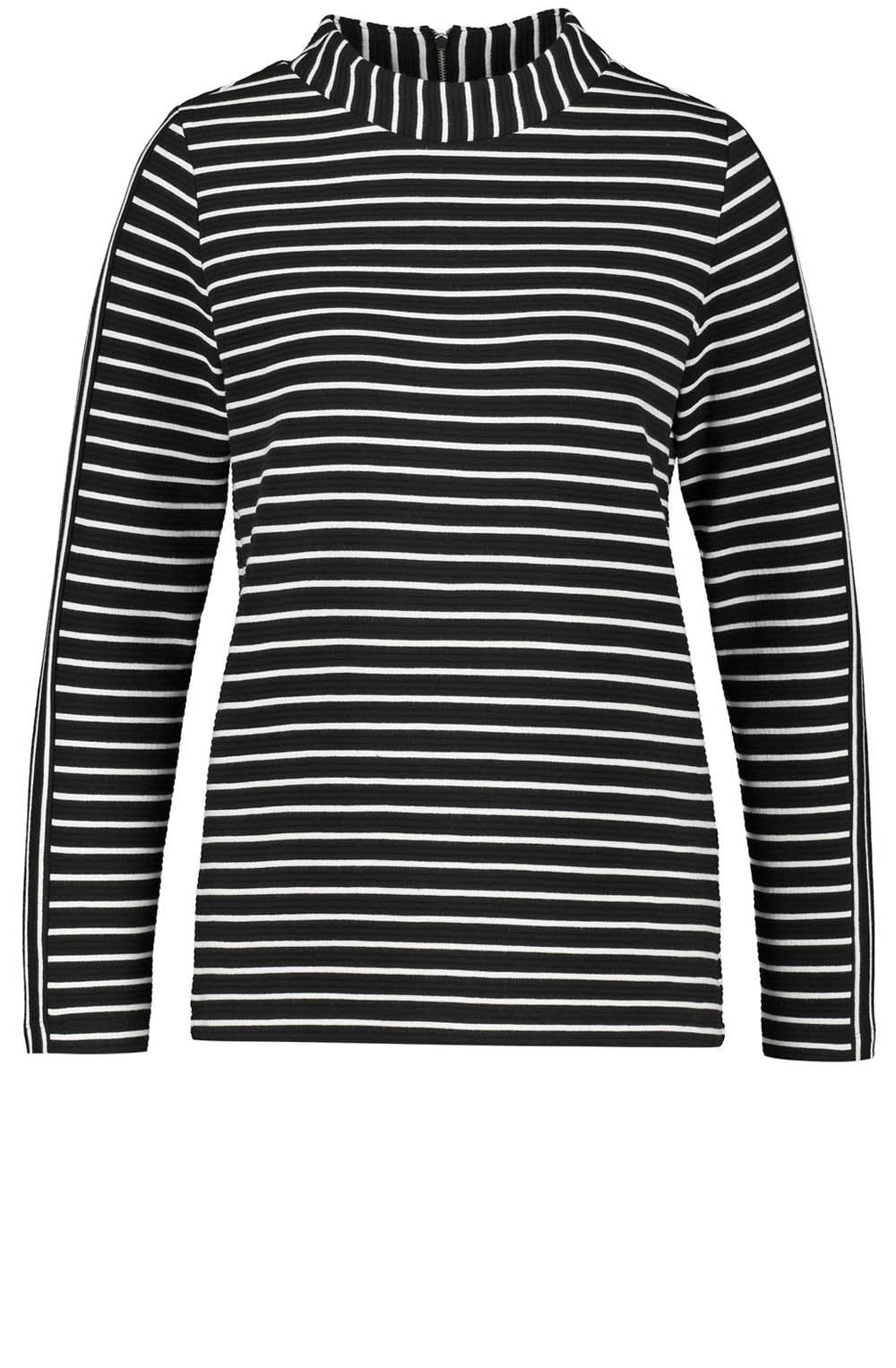 Navy & White Striped Top