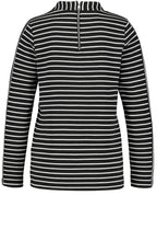 Navy & White Striped Top