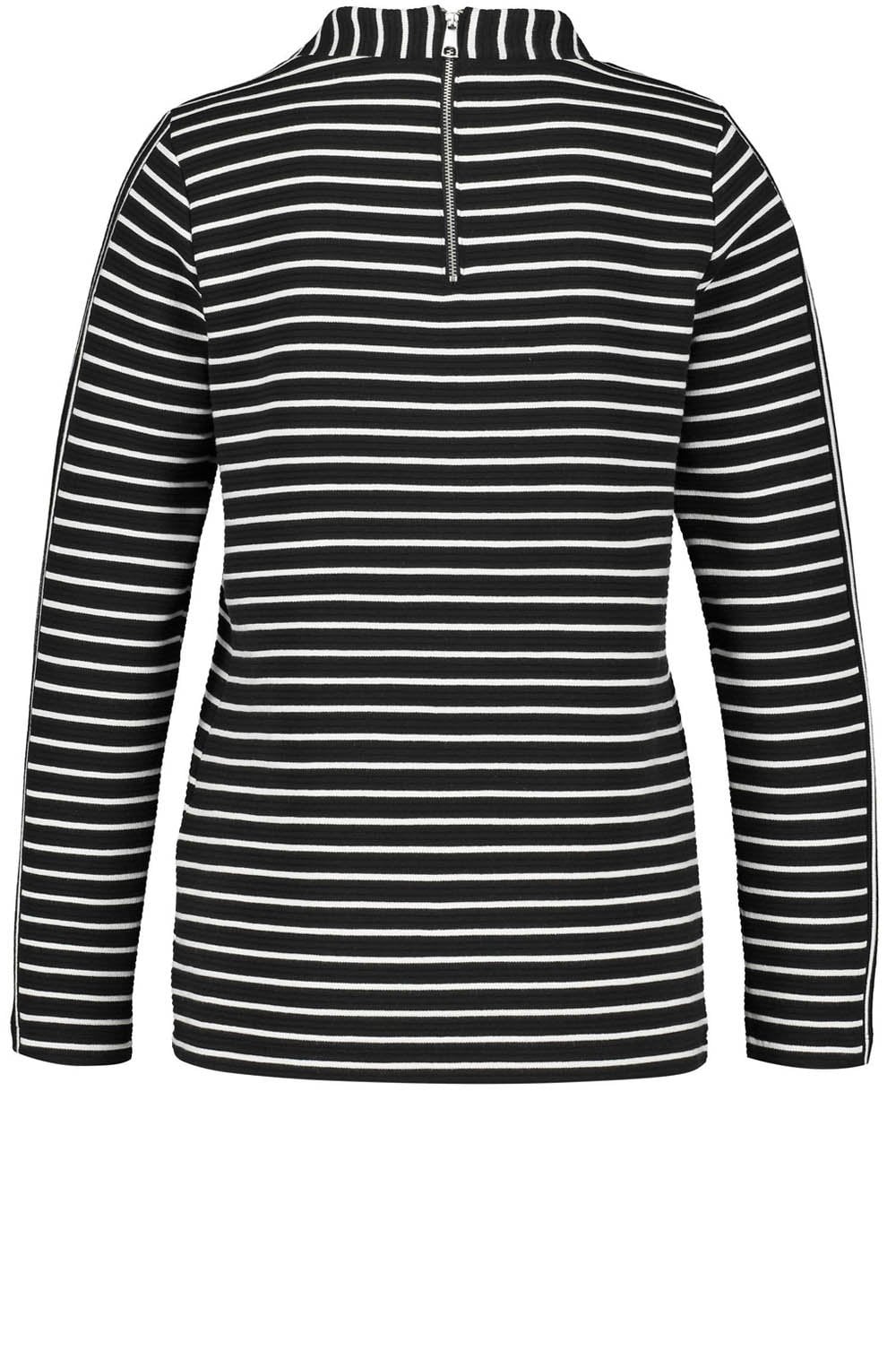Navy & White Striped Top