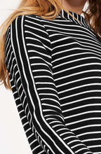Navy & White Striped Top