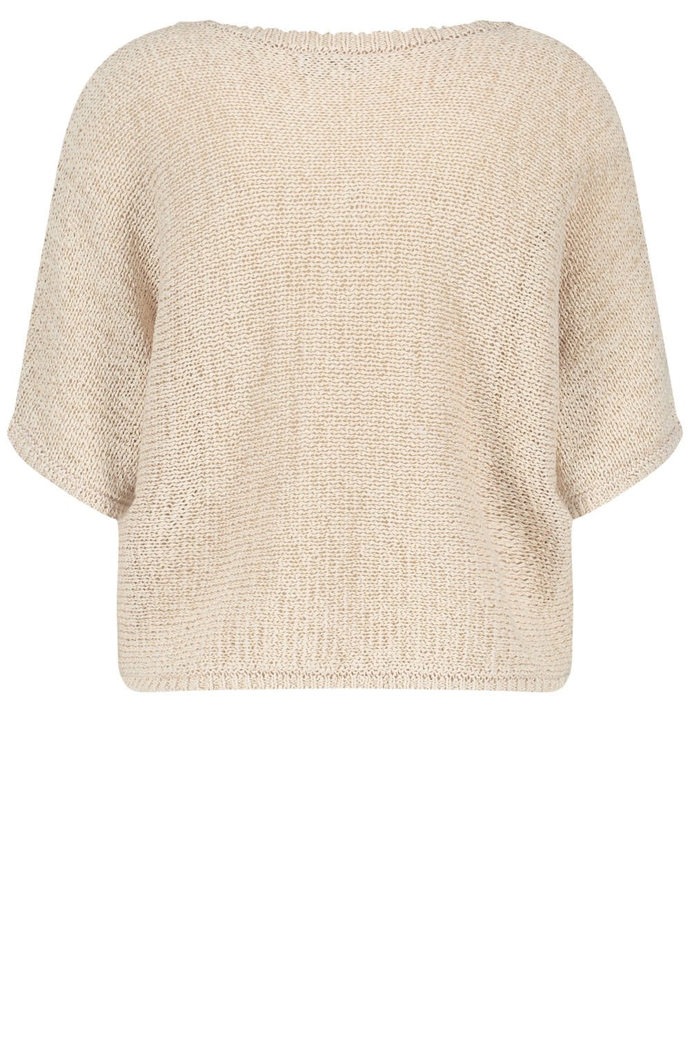 Oatmeal Open Knit Sleeve Jumper