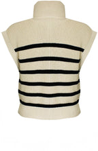 Oatmeal Sleeveless Zip Neck Jumper