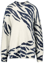Obsidian Blue and White Tiger Print Jumper