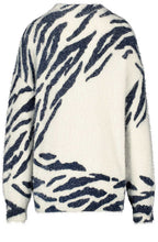 Obsidian Blue and White Tiger Print Jumper