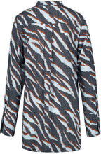 Obsidian Blue Mixed Print Button up Blouse