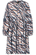 Obsidian Blue Mixed Print Dress