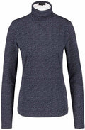 Obsidian Blue Spotted Turtle Neck Top