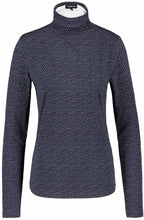 Obsidian Blue Spotted Turtle Neck Top