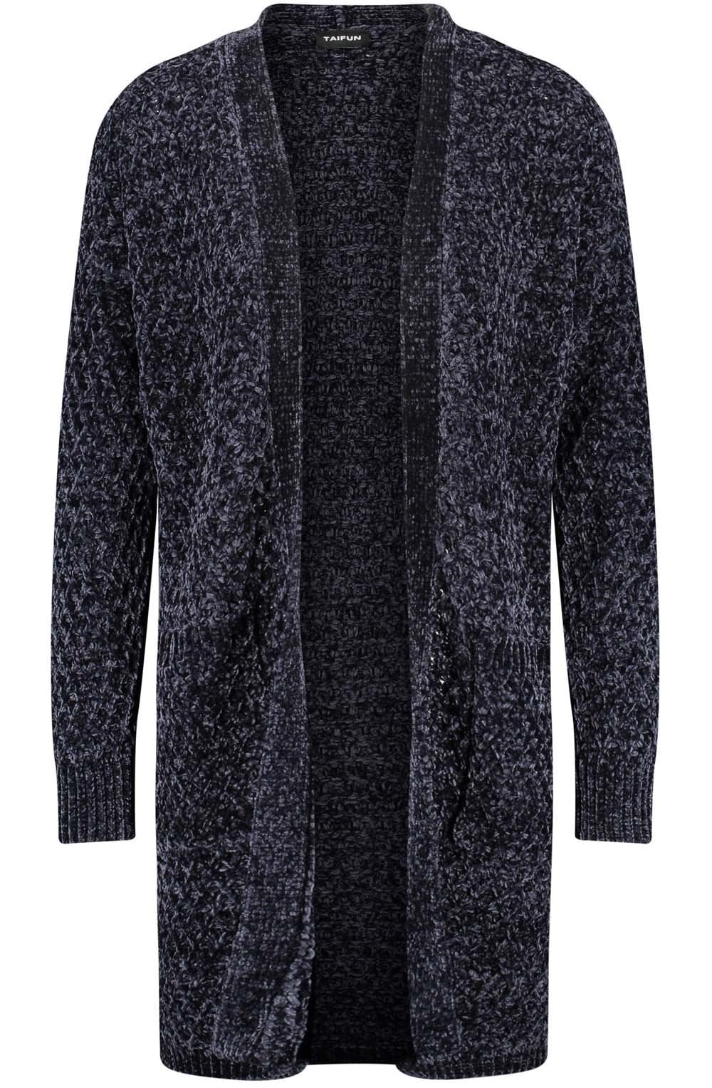 Obsidian Blue Thick Knit Long Cardigan