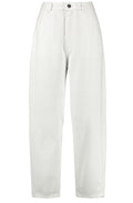 Off White Length Tapered Jeans