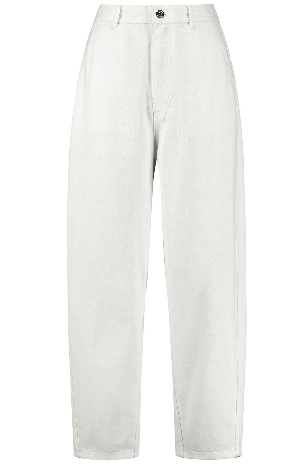 Off White Length Tapered Jeans