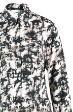 Off White and Black Satin Touch Fitted Shirt