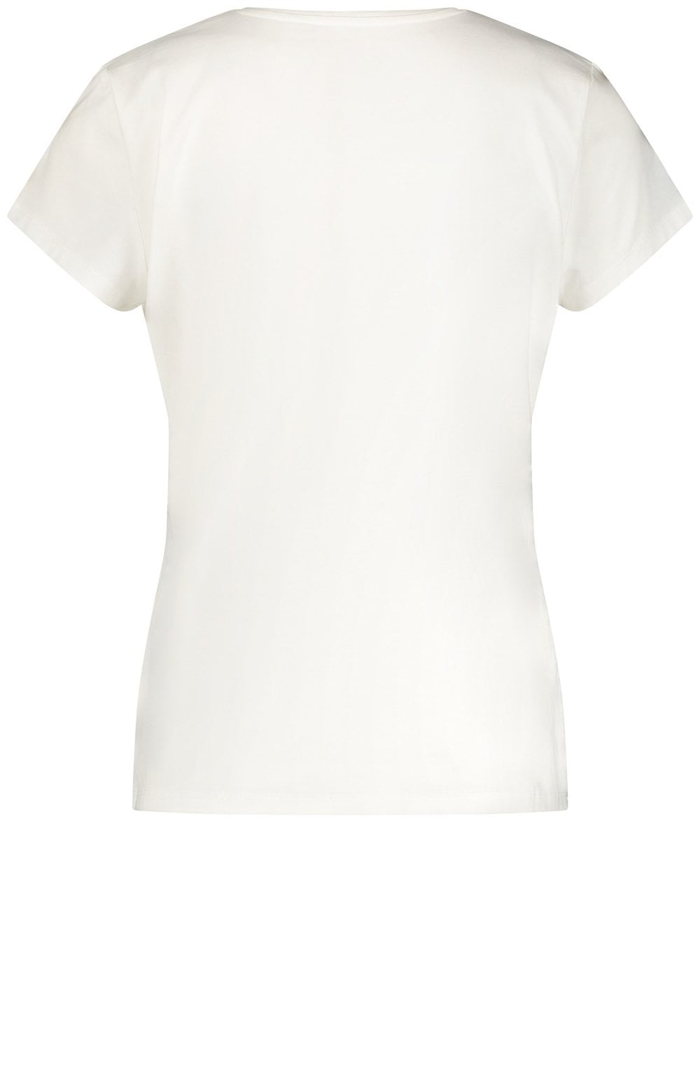 Off White and Pink Applique Flowers T shirt