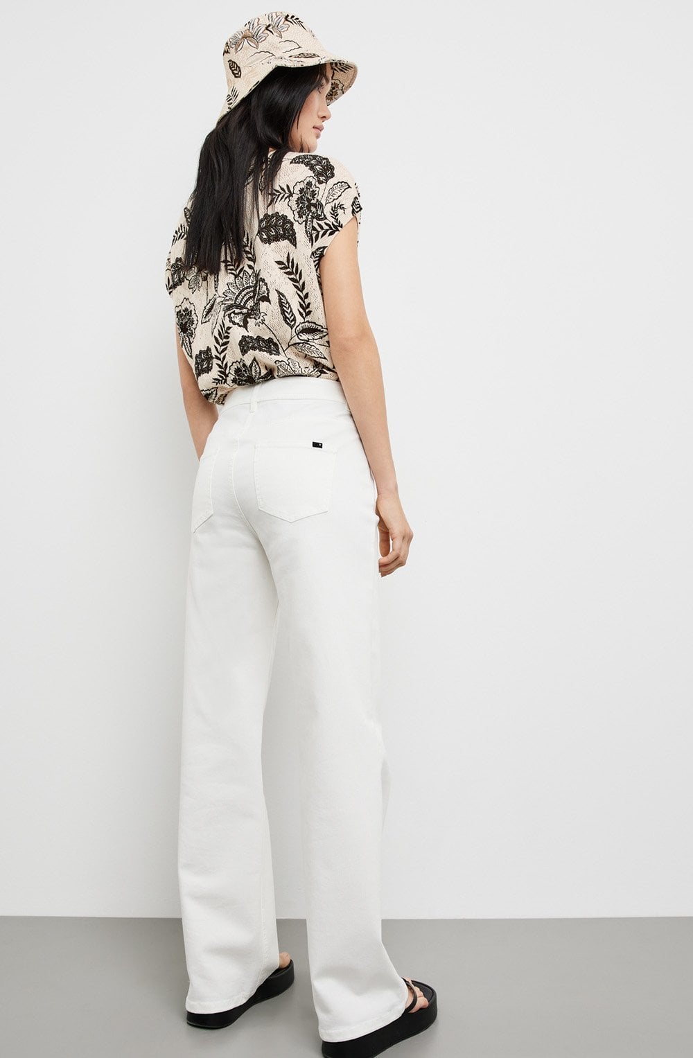 Off White Bootcut Flared Jeans
