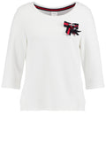Off White Bow Detailed Top