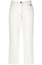 Off White Canvas Cropped Trousers