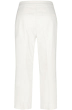 Off White Canvas Cropped Trousers
