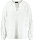 Off White Cotton Blouse with Bobbin Lace
