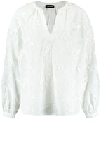 Off White Cotton Blouse with Bobbin Lace