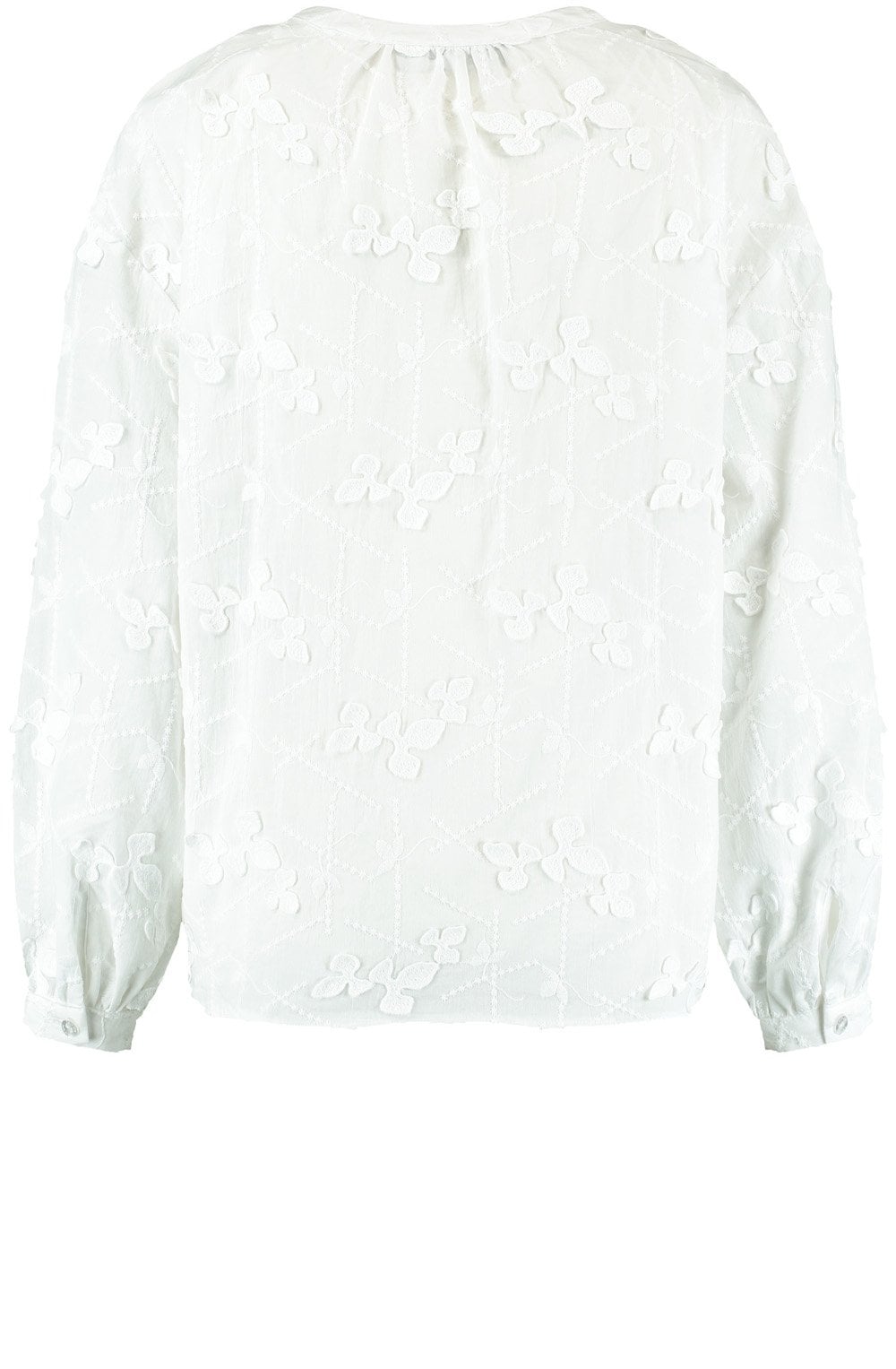 Off White Cotton Blouse with Bobbin Lace