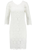 Off White Crocheted Dress