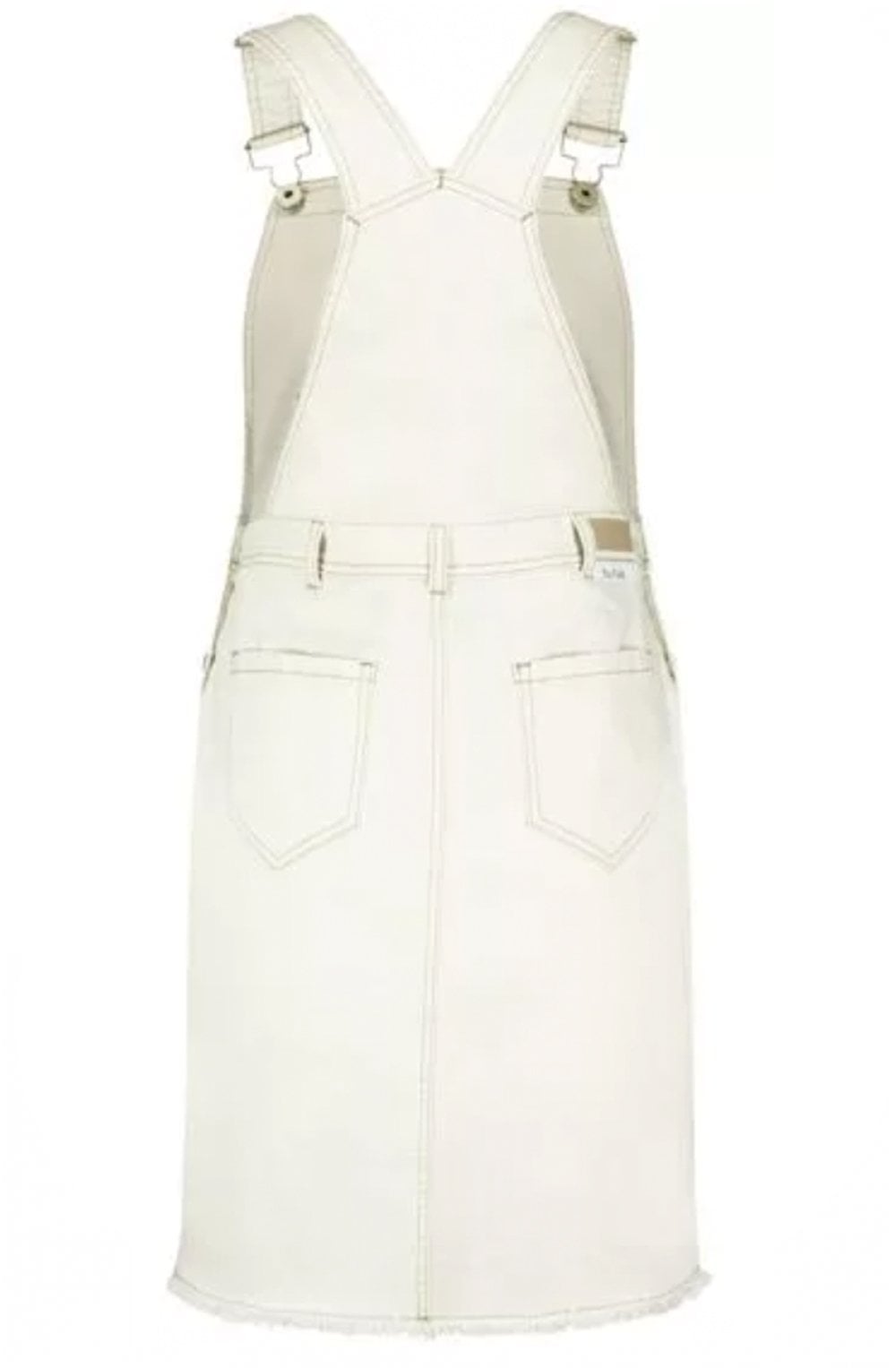 Off White Denim Dungaree Dress